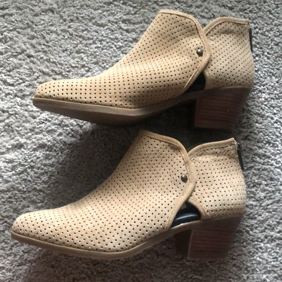Adam Tucker Perforated Suede Booties - Picture 1 of 10